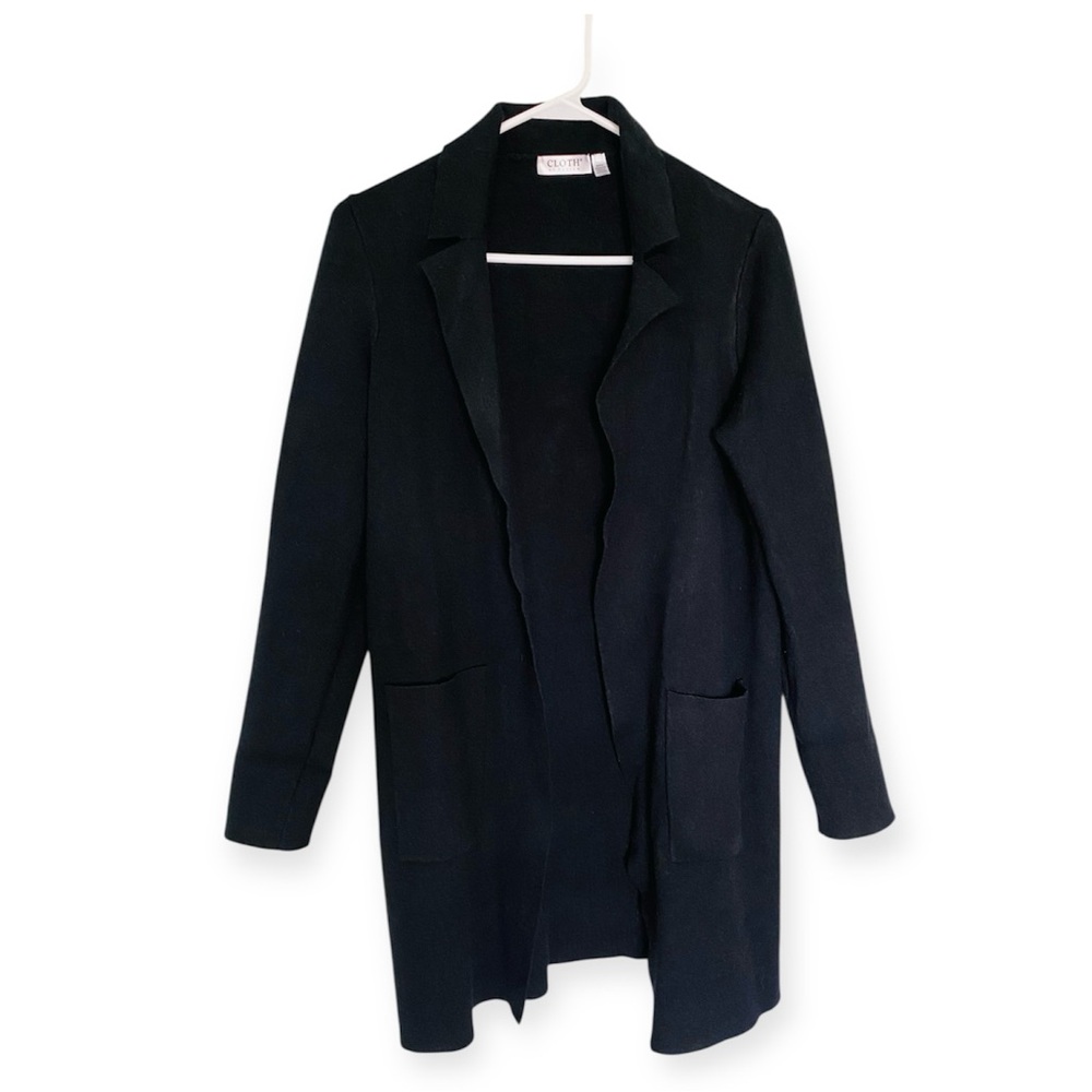 Cloth By Design Open-Front Duster Sweater Cardigan